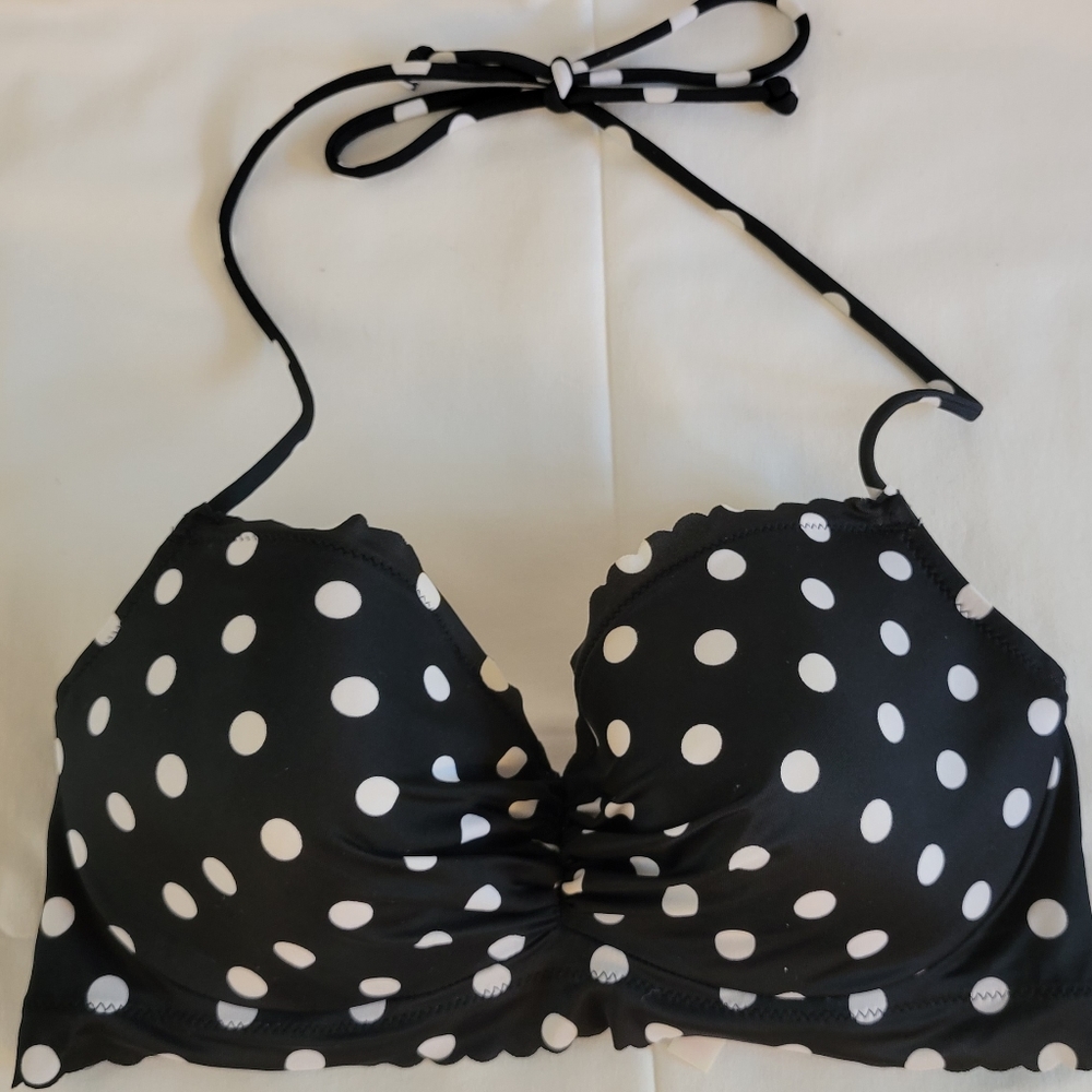 Victoria Secret Polka Dot Bikini Top, 32D